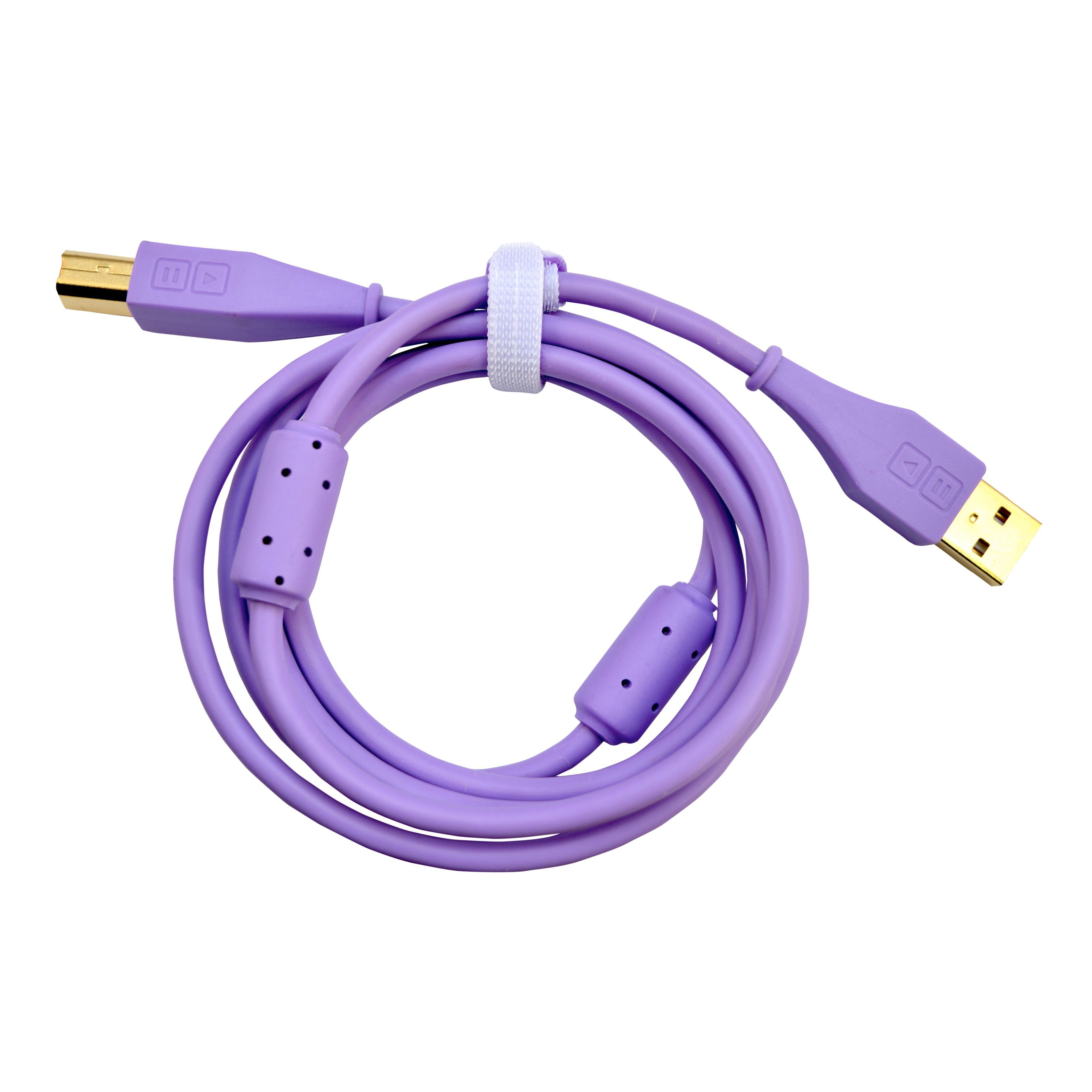 DJ TECHTOOLS DJTT USB Chroma Cable Purple 1,5m, gerader Stecker - Kabel für DJs