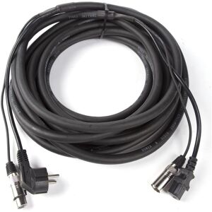 MUSIC STORE Hybridkabel 10m XLR Audio / Euro-Netzkabel - Audiokabel