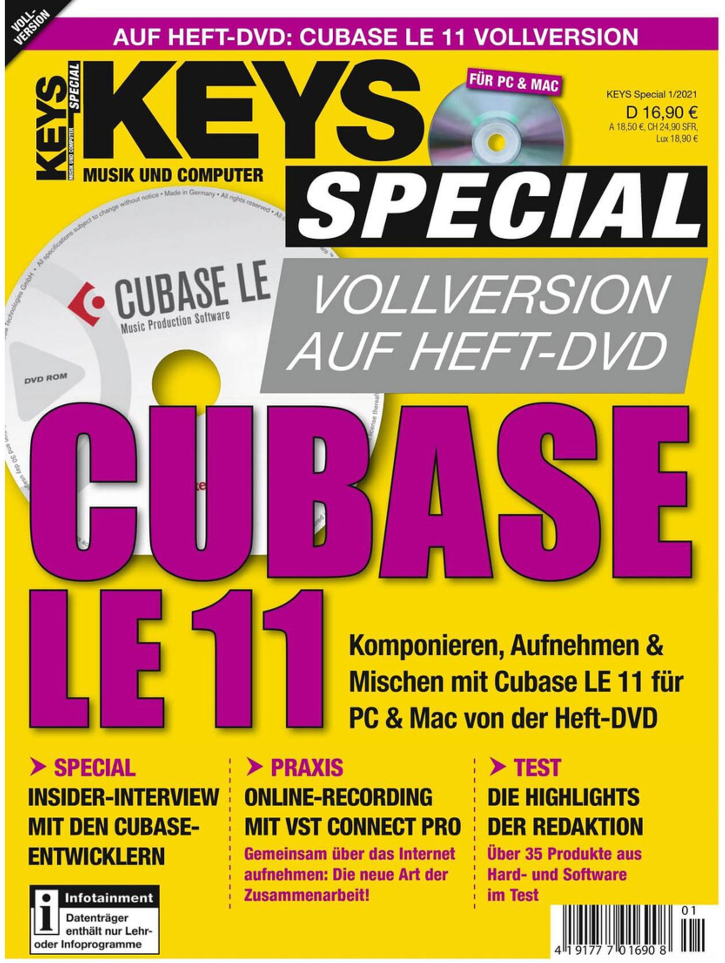 PPV Medien Keys Special 1/2021 inkl. Cubase LE 12 - Software Fachbuch