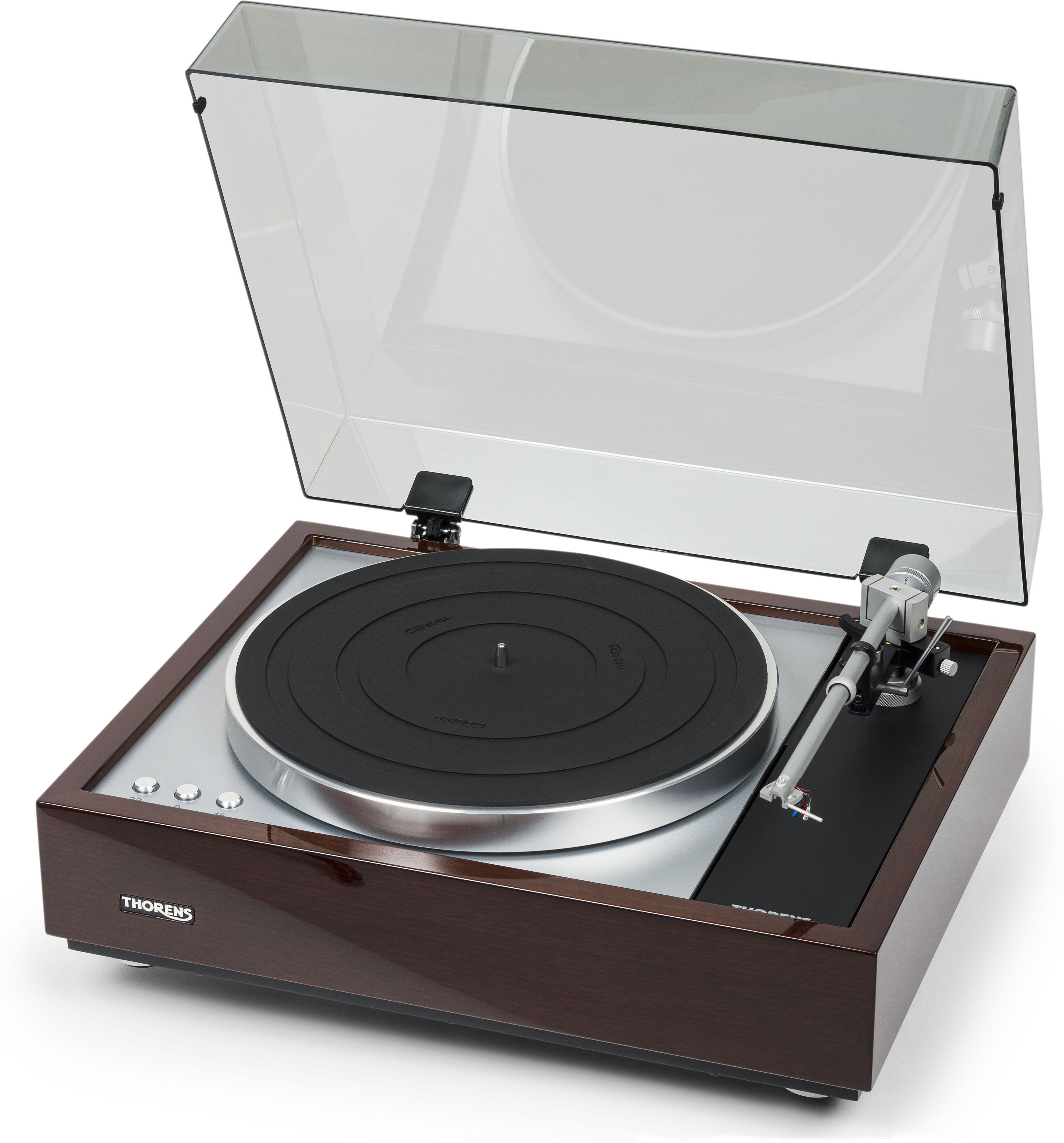 Thorens TD 1600 walnuss Hochglanz, High End, Subchassis, XLR - Plattenspieler Riemenantrieb