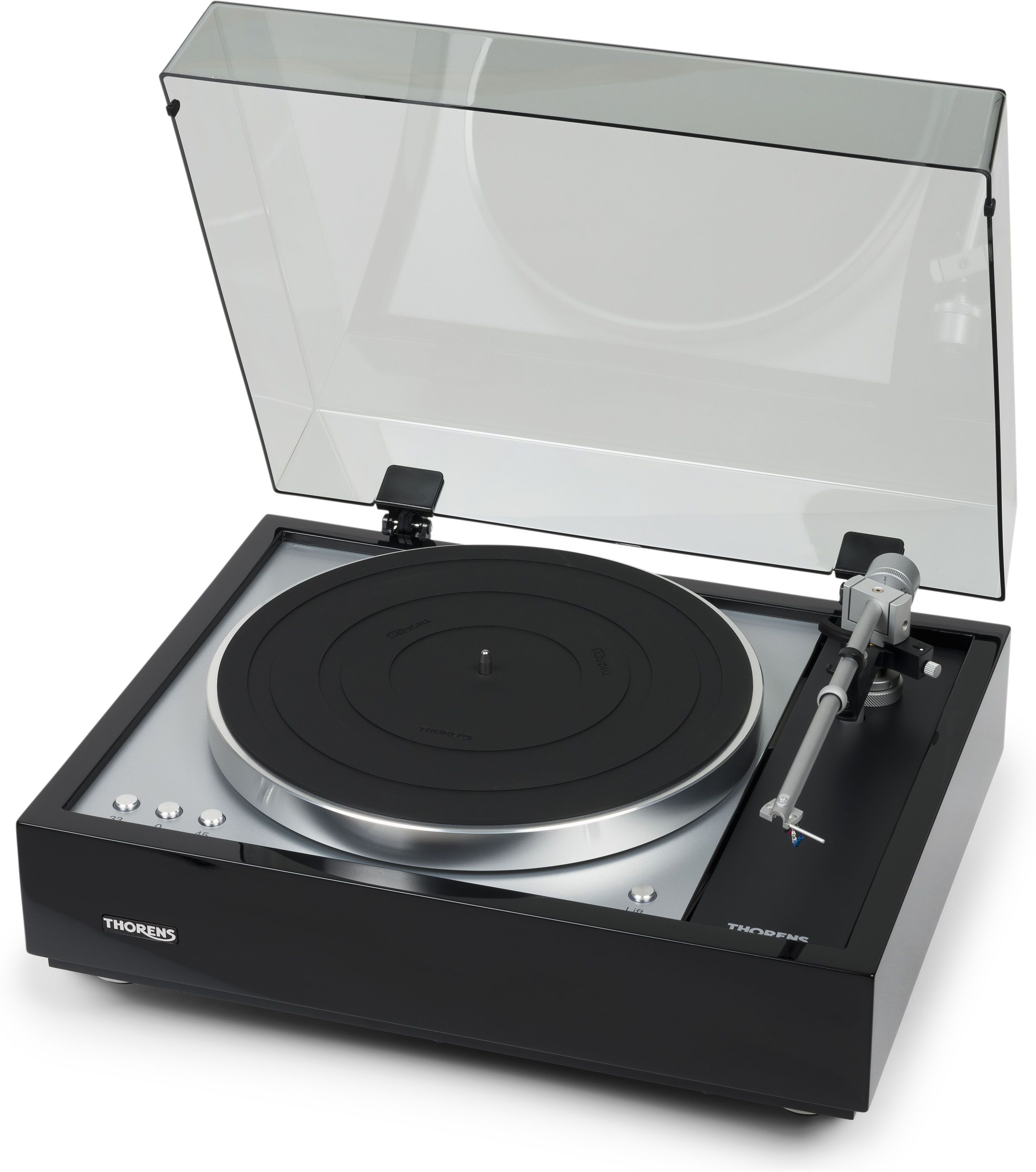 Thorens TD 1601 schwarz, High End, Subchassis, Motor-Lift, XLR - Plattenspieler Riemenantrieb