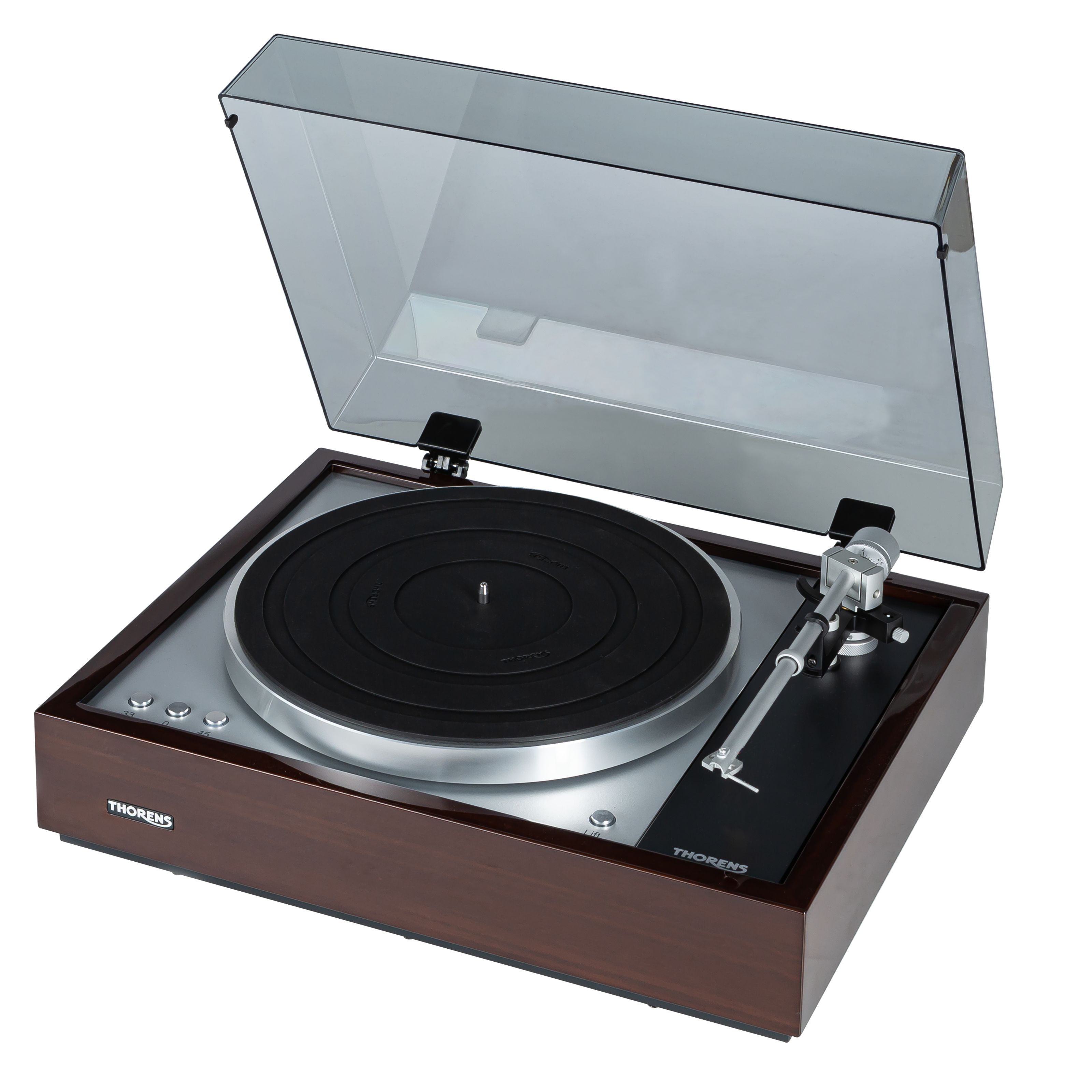 Thorens TD 1601 walnuss, High End, Subchassis, Motor-Lift, XLR - Plattenspieler Riemenantrieb