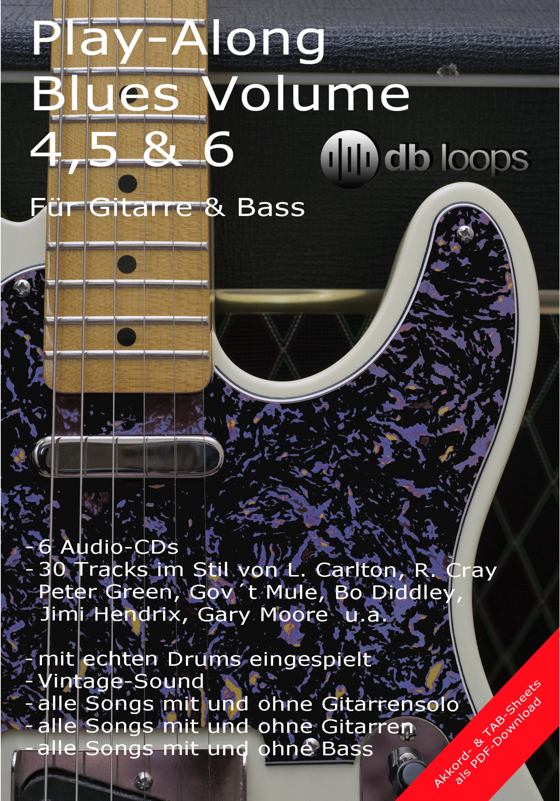 db loops Blues Triple Volume 4,5 & 6 Gitarre Playalong - DVD