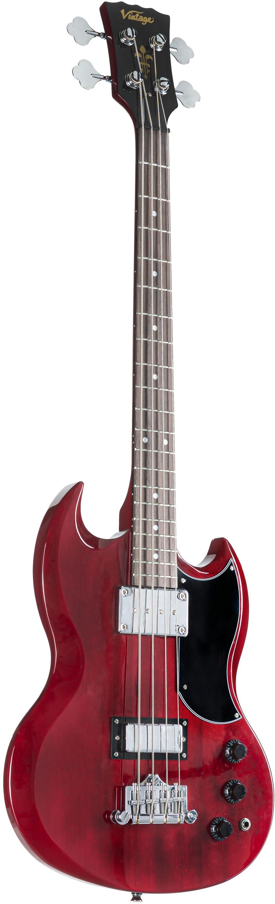 Vintage Reissued VS4CR Cherry Red - E-Bass