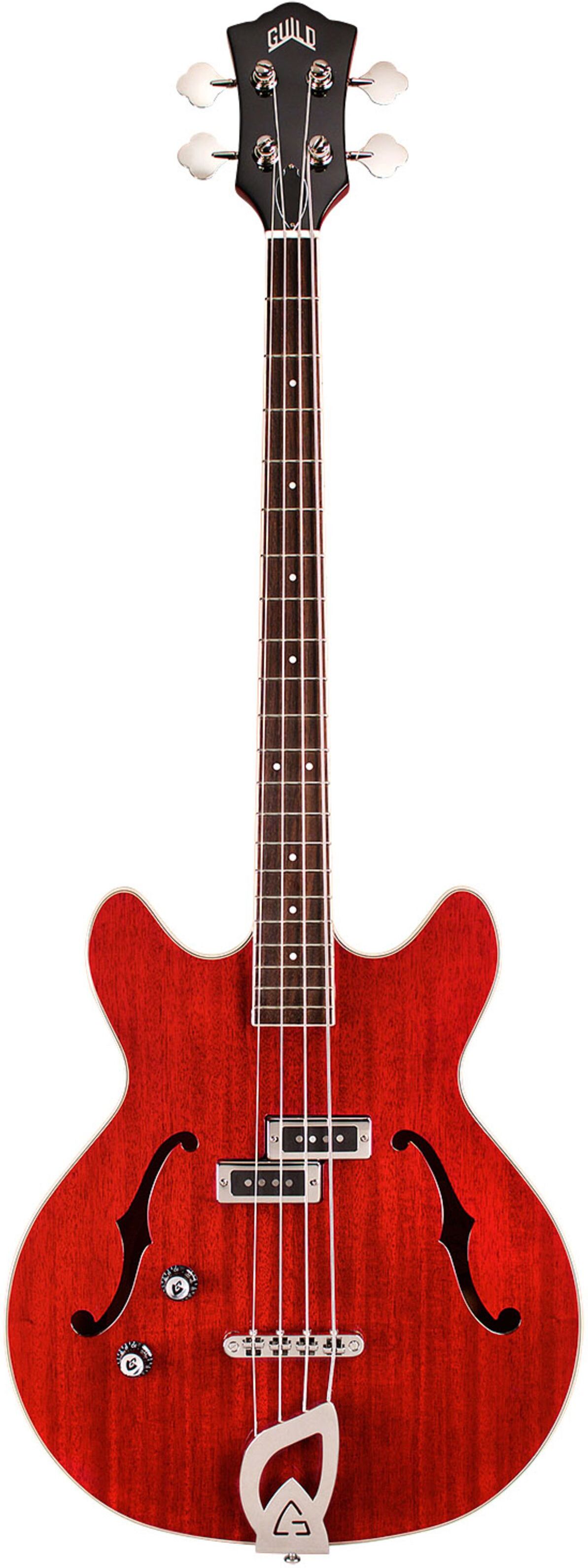 Guild Starfire I Bass Lefty Cherry Red - Linkshänder Halbakustik-Bass