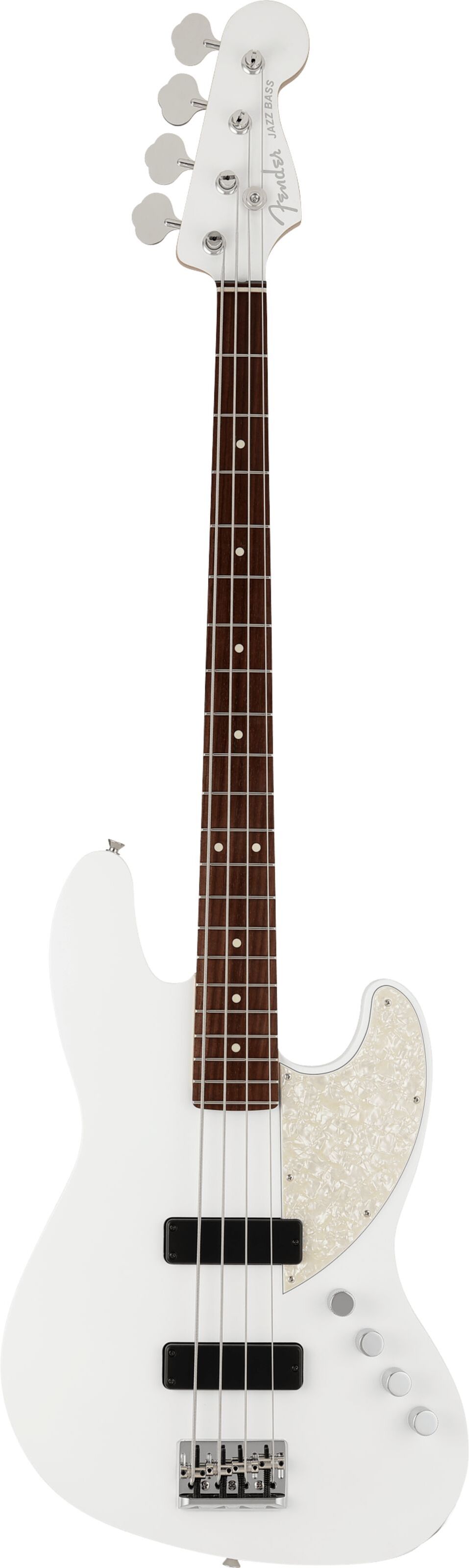 Fender Made in Japan Elemental Jazz Bass HH RW Nimbus White - E-Bass