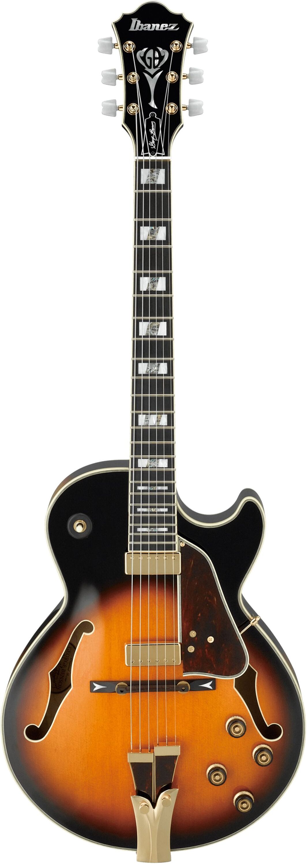 Ibanez GB10-BS George Benson Signature Brown Sunburst - Halbakustik Custom Gitarre