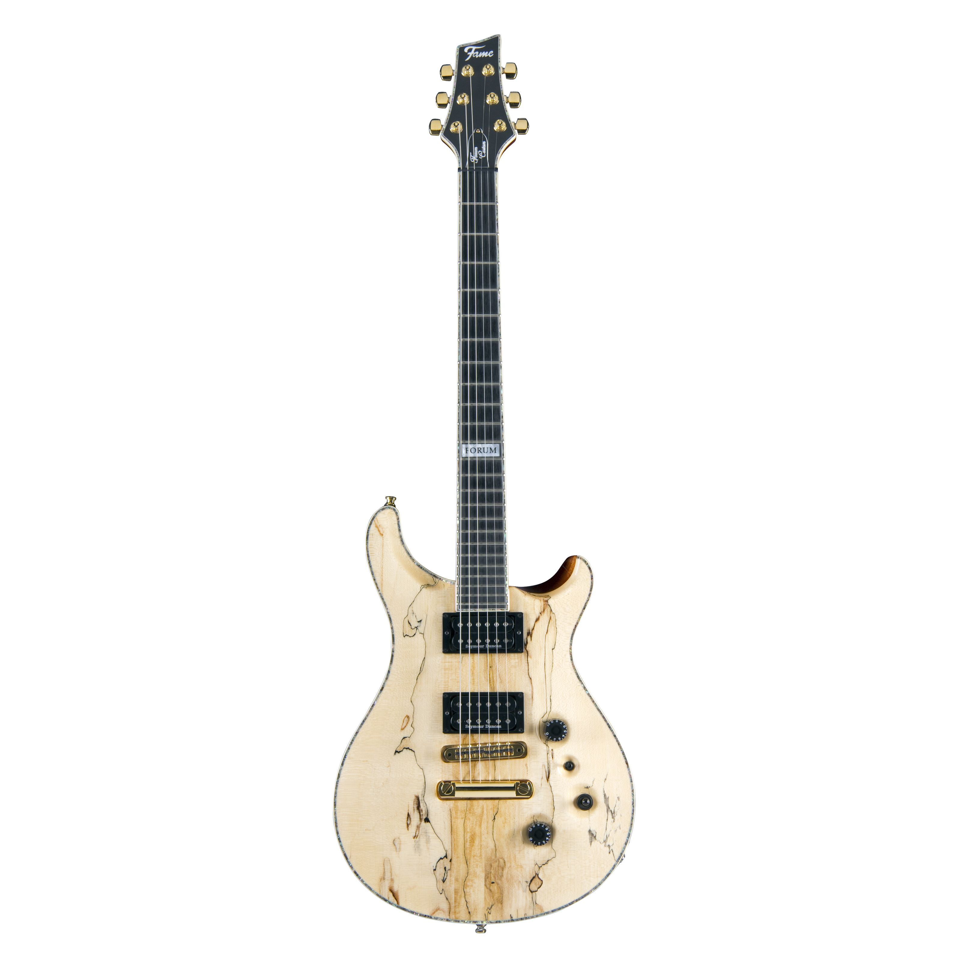 Fame Forum Custom Spalted Maple Top Natural - Custom E-Gitarre