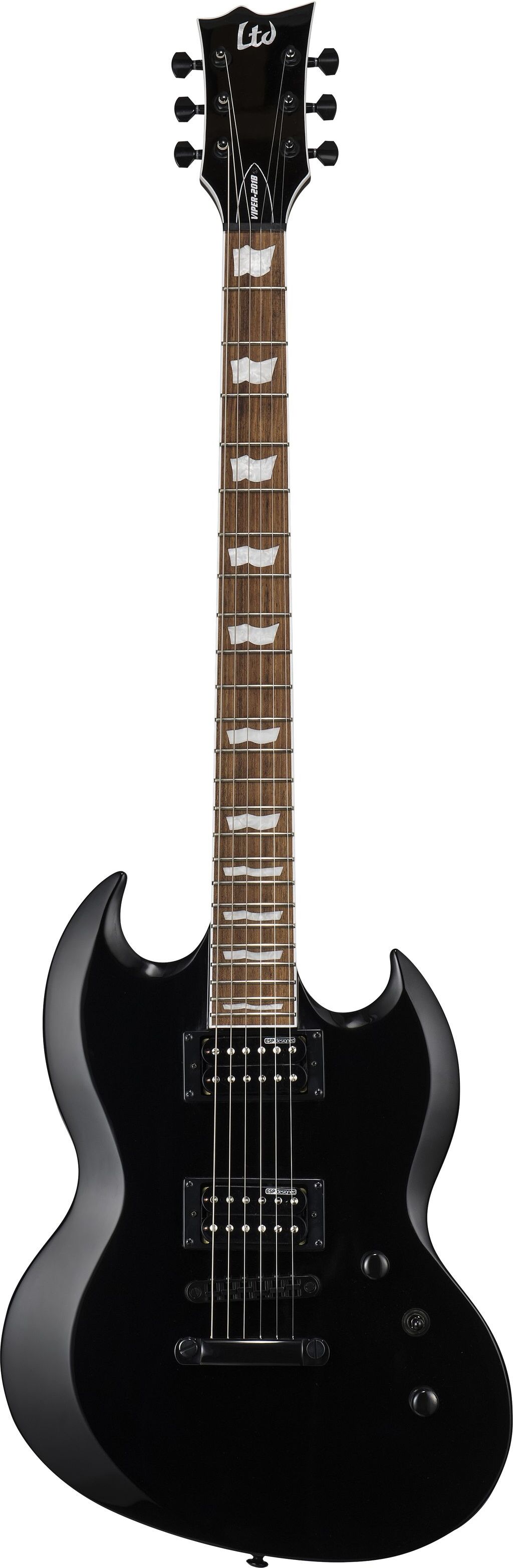 ESP LTD Viper-201B Baritone Black - Double Cut E-Gitarre