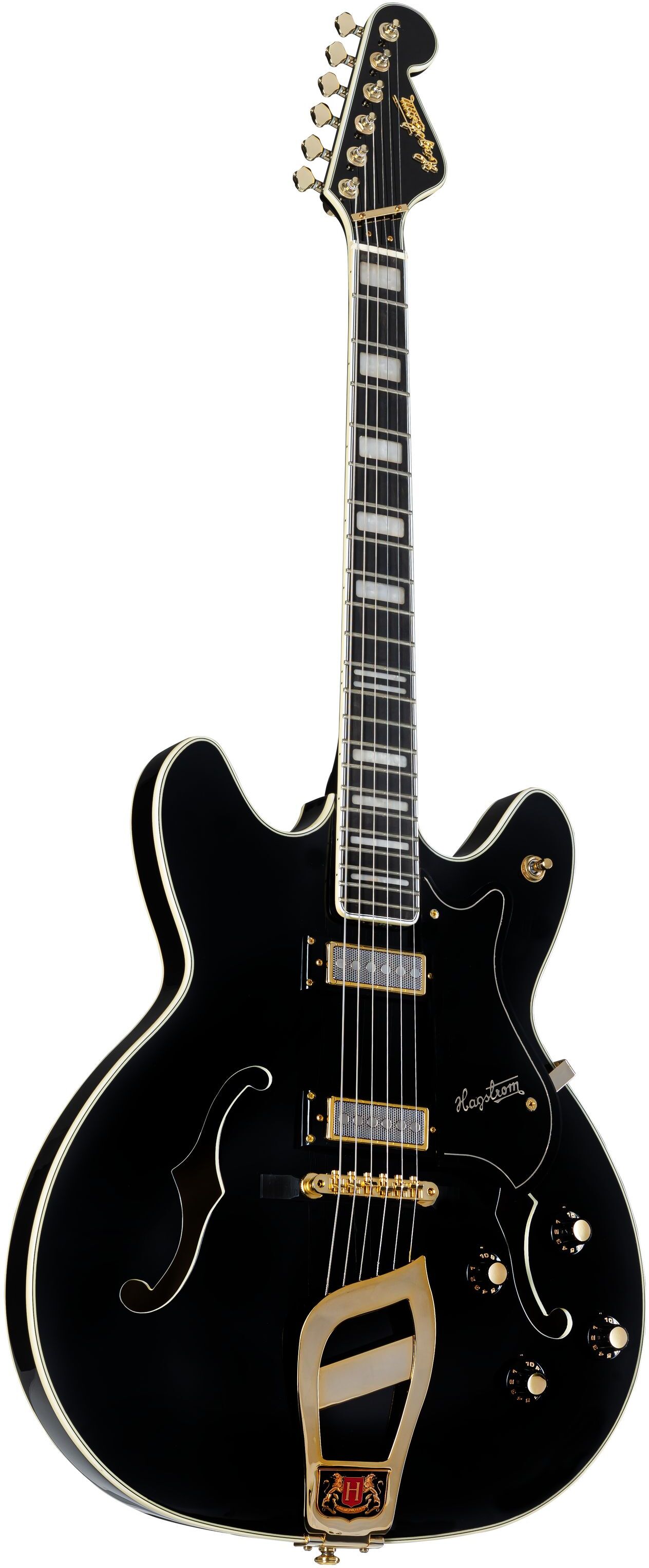 Hagstrom '67 Viking II Black Gloss - Halbakustik Gitarre