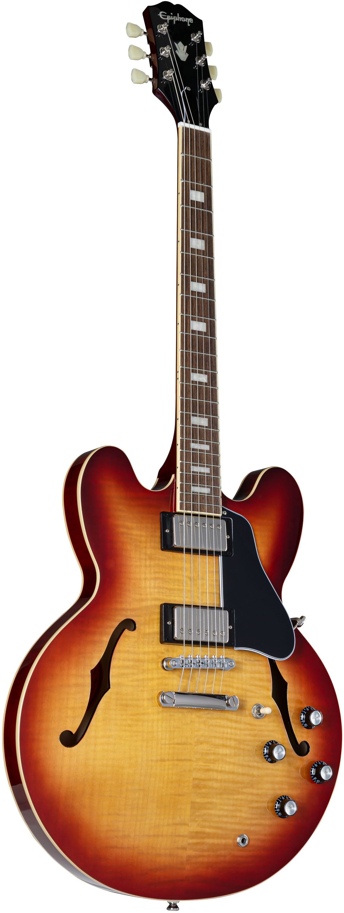 Epiphone Inspired by Gibson ES-335 Figured Raspberry Tea Burst - Halbakustik Gitarre