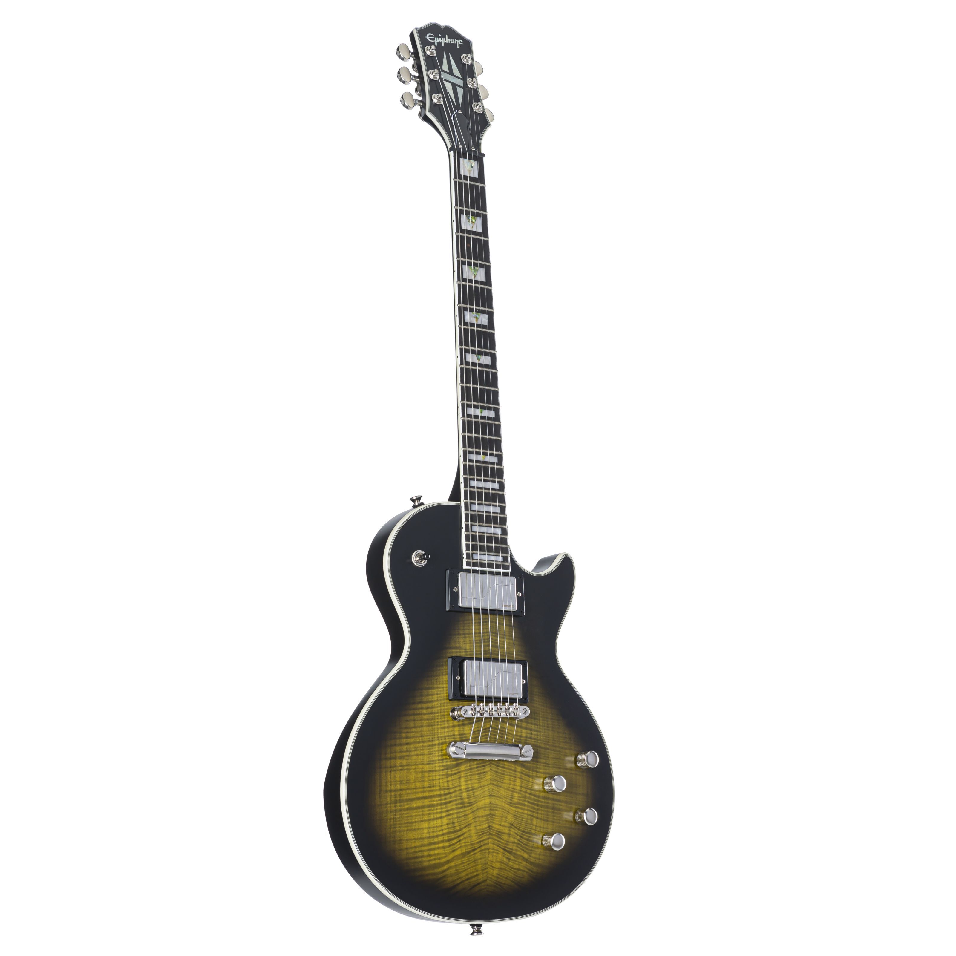 Epiphone Les Paul Prophecy Olive Tiger Aged Gloss - Single Cut E-Gitarre