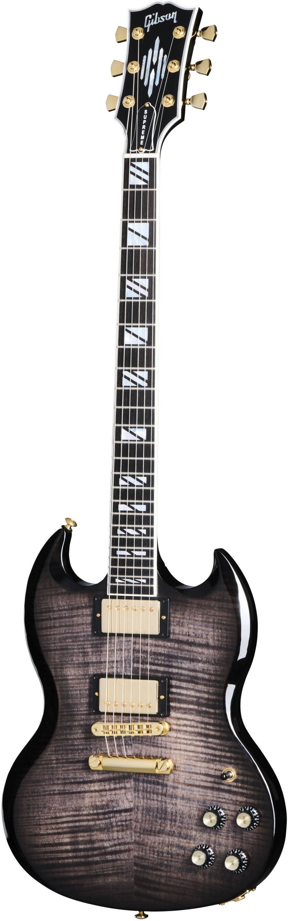 Gibson SG Supreme Translucent Ebony Burst - Double Cut E-Gitarre