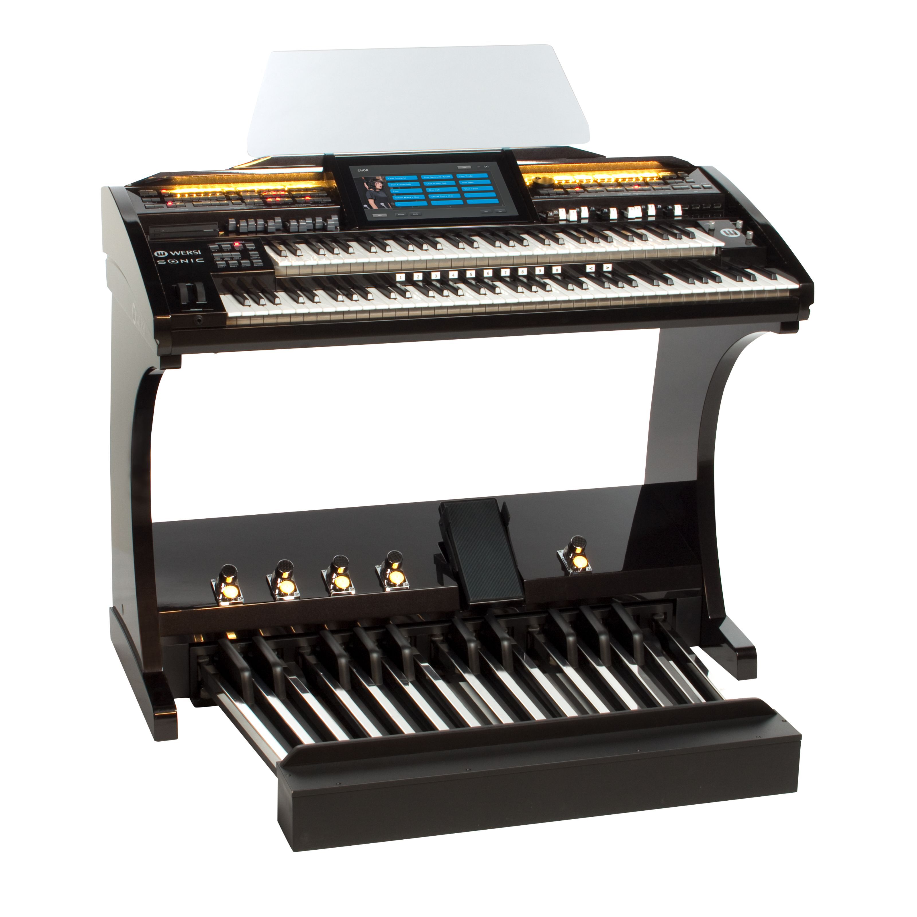 Wersi SONIC Orgel OAX700 Schwarz Metallic inkl. 25-Tastenpedal und Sitzbank - Elektronische Orgel