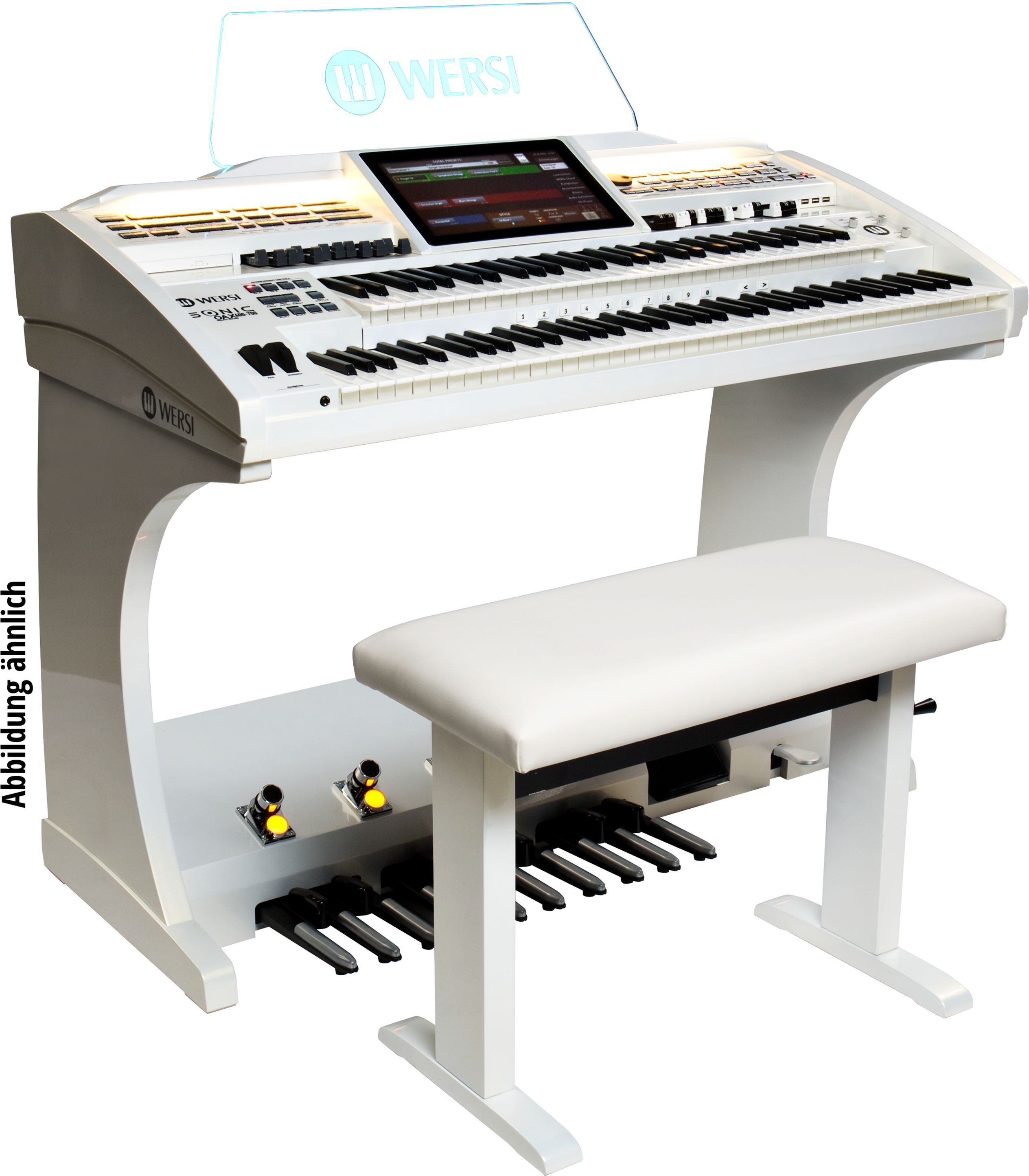 Wersi SONIC Orgel OAX600LS Perlmutt Weiß inkl. Lautsprecher und Sitzbank - Elektronische Orgel