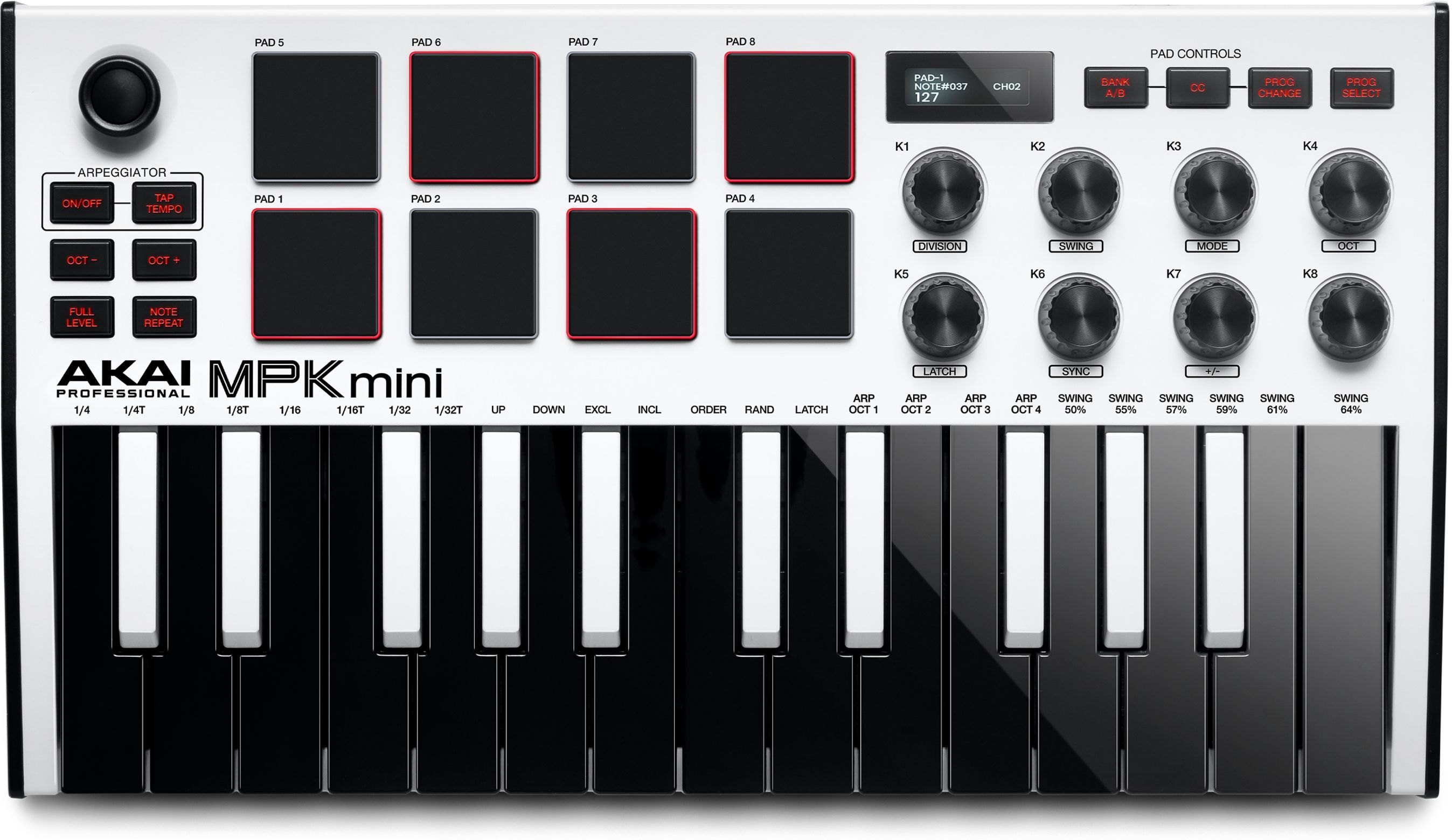 Akai Professional Master MIDI Keyboard mini 25 Tasten MPK mini mk3 White