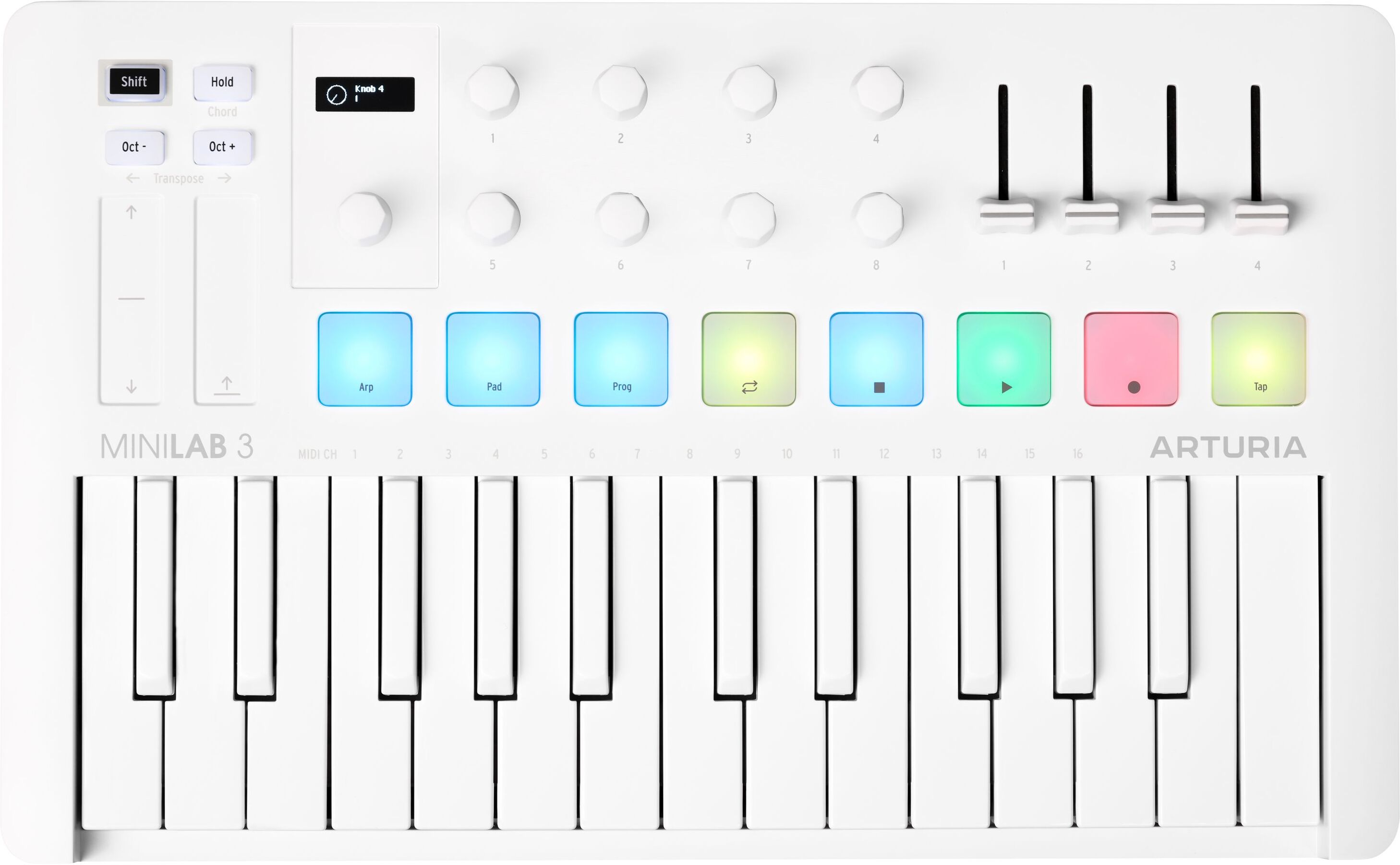 Arturia Master MIDI Keyboard 25 Tasten MiniLab 3 Alpine White