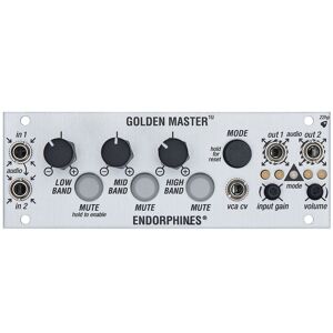 Endorphin.es 1U Golden Master silver - Effekt Modular Synthesizer