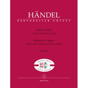 Bärenreiter Händel: Sonate C-Dur (HWV 365) - Noten Sammlung für Blockflöte