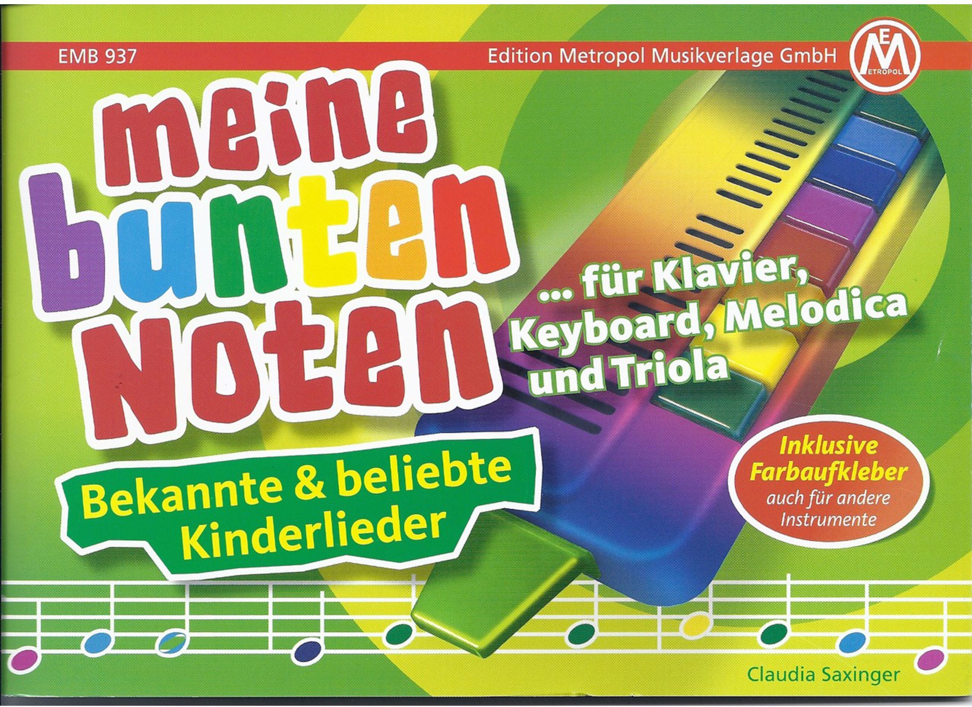 Edition Metropol Meine bunten Noten Kinderlieder, Melodica/Triola - Musikpädagogik