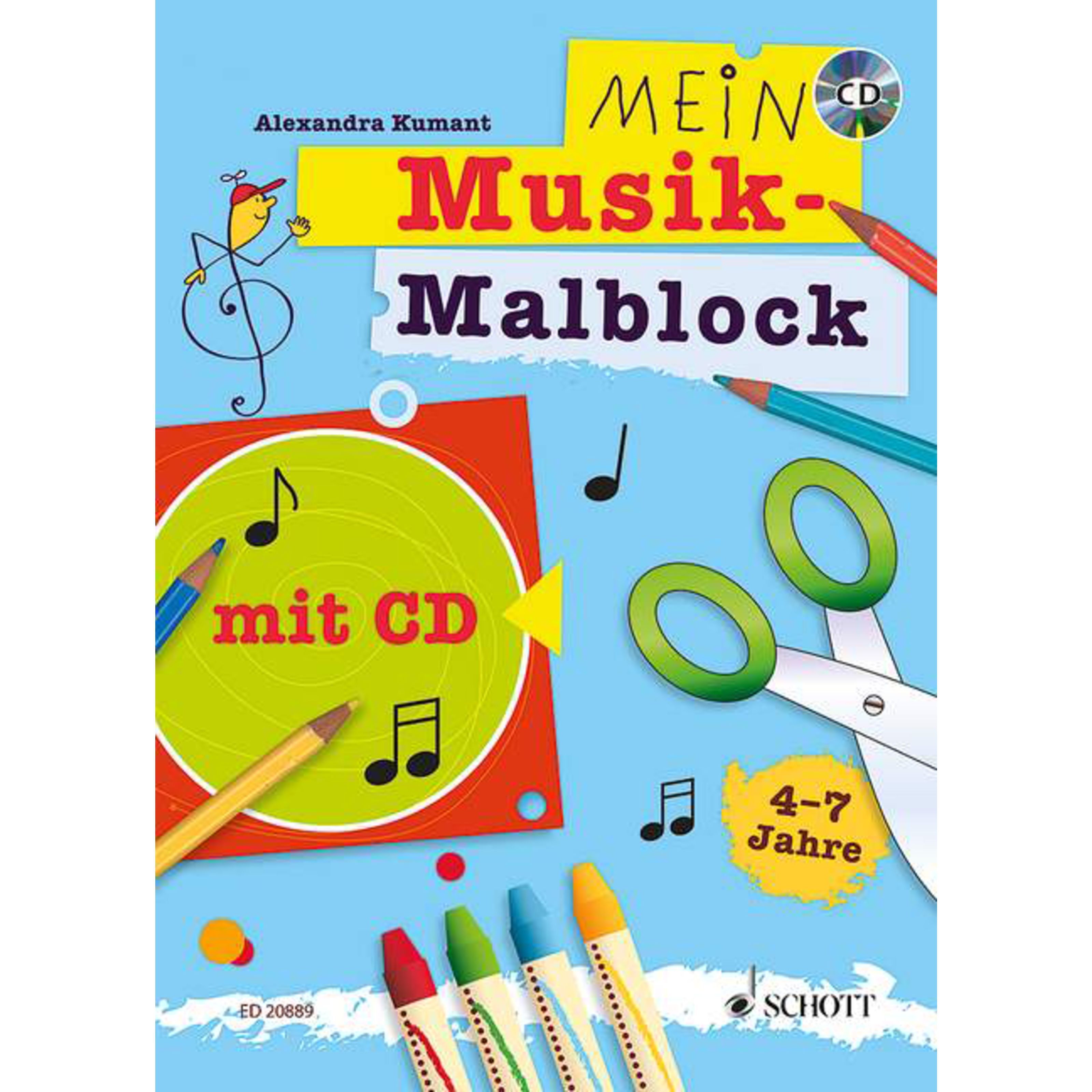 Schott Music Mein Musik-Malblock mit CD, 4-7 Jahre - Musikpädagogik