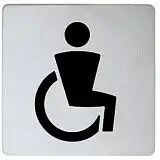 Keuco Plan Türschild Symbol Behinderte  Symbol Behinderte aluminium silber eloxiert 14968170000