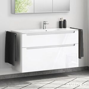 evineo ineo5 Unterschrank B: 121 cm, 2 Auszüge, mit Griffmulde, für Duravit ME by Starck Waschtisch,, BE0368WH,