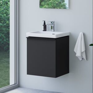 evineo ineo4 Unterschrank B: 48 cm, 1 Tür rechts, mit Griff, für Villeroy & Boch Subway 3.0 Handwaschbecken,, BE0807BM,