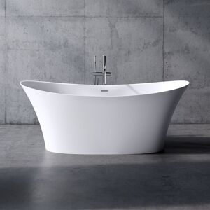 neoro n50 Freistehende Badewanne L: 173 B: 85 H: 66,5 cm, mit pflegeleichter Oberfläche, BN0009WM,