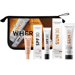 MÁDARA Sonnenpflege Sonnenschutz Geschenkset SPF30 Plant Stem Cell Age-Defying Face Sunscreen 40 ml + SUN30 Plant Stem Cell Body Sunscreen SPF30 100 ml + SOS Instant Moisture+Radiance Hydra Mask (Mini)