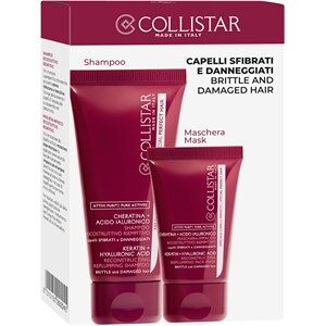 Collistar Haarpflege Volume and Vitality Travel Hair Kit Pure Actives Rekonstruierende auffüllendes Shampoo 100 ml + Rekonstruierende auffüllende Maske 50 ml