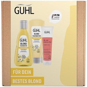 Guhl Haarpflege Conditioner Geschenkset Farbglanz Shampoo 250 ml + Farbglanz Spülung 200 ml + Intensiv Kur Farbpflege 100 ml