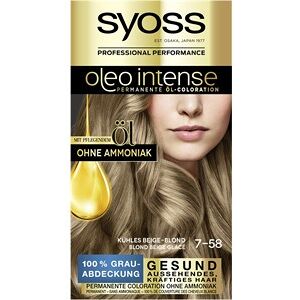 Syoss Colorationen Oleo Intense 7-58 Kühles Beige-Blond Stufe 3Öl-Coloration