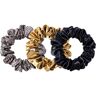 slip Accessoires Hair Care Pure Silk Large Hair Scrunchies Leopard Mix