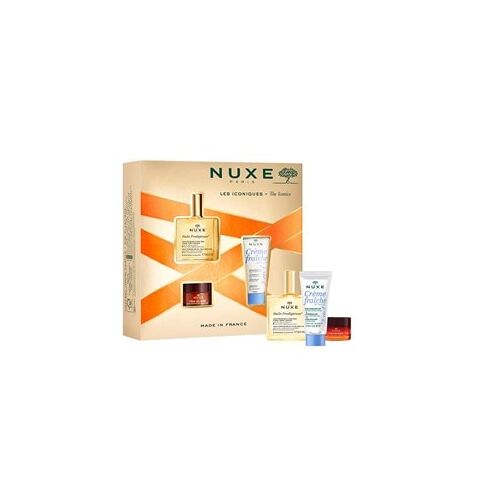 Nuxe Gesichtspflege Crème Fraîche de Beauté Geschenkset Prodigieux Oil 50 ml + Rêve de Miel Lippenbalsam 15 g + Feuchtigkeitscreme 30 ml