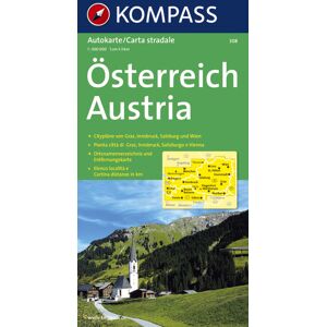 Kompass Karte N.308: Österreich - 1:300.000 Autokarte