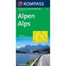Kompass Karte N.350: Alpen 1:500.000