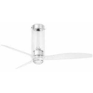 Lorefar (FARO) Faro TUBE FAN LED transparent Deckenventilator mit DC SMART Motor 128cm 3000K...