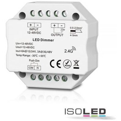 ISOLED Sys-Pro Funk-Empfänger - LED Steuerung - 12-24V - 6A ISOLED Sys-Pro Funk-Empfänger - LED Steuerung - 12-24V - 6A