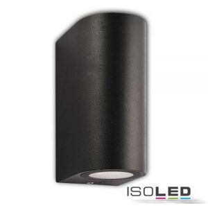 Fiai IsoLED Wandlampe Siara Up&Down 2xGU10 schwarz IP54 exkl. Leuchtmittel