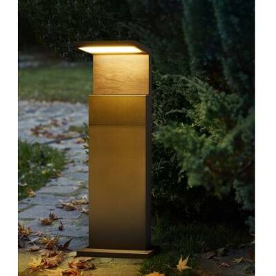 HEITRONIC Manao - Außen LED Sockelleuchte, Anthrazit, 60cm, Holzdekor HEITRONIC Manao - Außen LED Sockelleuchte, Anthrazit, 60cm, Holzdekor