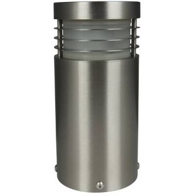 Heitronic Edelstahl 21cm Sockelleuchte E27 IP44 - Außenleuchte Heitronic Edelstahl 21cm Sockelleuchte E27 IP44 - Außenleuchte