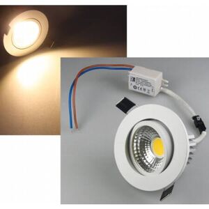 CHILITEC LED Einbaustrahler COB-5 warmweiß rund 5W 350lm 90° Downlight EEK G [A-G]