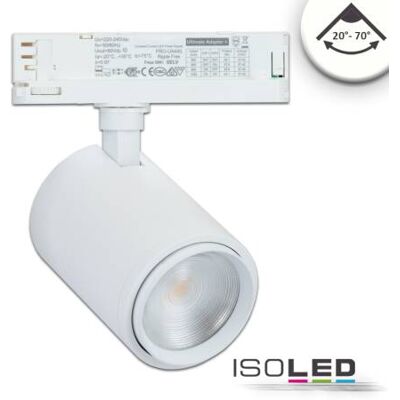 ISOLED Mattweiß 3-Phasen Schienenstrahler - Fokussierbar LED-Spot ISOLED Mattweiß 3-Phasen Schienenstrahler - Fokussierbar LED-Spot