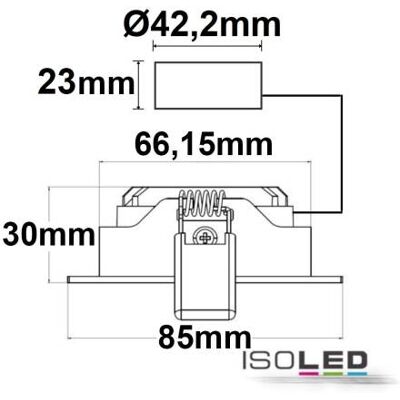 ISOLED Slim68 LED Einbauleuchte - 9W, Warmweiß, Dimmbar ISOLED Slim68 LED Einbauleuchte - 9W, Warmweiß, Dimmbar