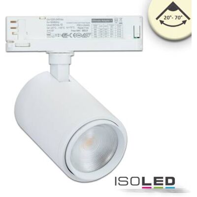 ISOLED 3-PH Schienen-Strahler fokussierbar 42W 20°-70° - Weiß matt - Schienenbeleuchtung ISOLED 3-PH Schienen-Strahler fokussierbar 42W 20°-70° - Weiß matt - Schienenbeleuchtung