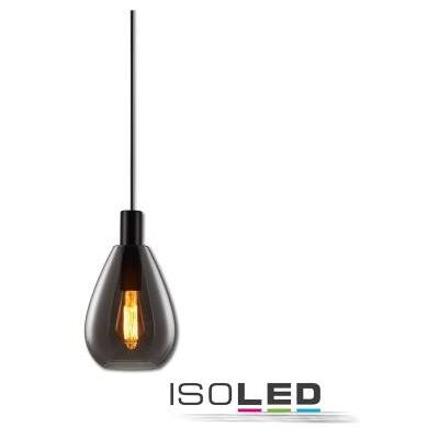 ISOLED Retro Rauchglas Pendelleuchte - 300cm Höhenverstellbar ISOLED Retro Rauchglas Pendelleuchte - 300cm Höhenverstellbar