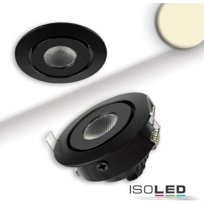 ISOLED MiniAMP LED Einbauleuchte - Dimmbar, Warmweiß 3000K, 3W, 12V, Kabel 100cm ISOLED MiniAMP LED Einbauleuchte - Dimmbar, Warmweiß 3000K, 3W, 12V, Kabel 100cm