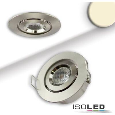 ISOLED MiniAMP Alu gebürstet - LED Einbaulicht - 3W warmweiß ISOLED MiniAMP Alu gebürstet - LED Einbaulicht - 3W warmweiß