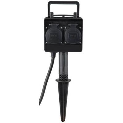 Outdoor Steckdosenverteiler 4fach Energieverteiler DUBAI mit Erdspieß HEITRONIC 35468 Outdoor Steckdosenverteiler 4fach Energieverteiler DUBAI mit Erdspieß HEITRONIC 35468